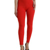 Dolce & Gabbana Elegant High Waist Red Leggings