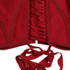 Dolce & Gabbana Silk Corset Waist Belt in Fiery Red