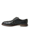 Dolce & Gabbana Elegant Calfskin Leather Monk Straps