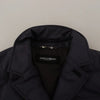 Dolce & Gabbana Elegant Dark Blue Silk Blend Jacket