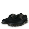 Dolce & Gabbana Elegant Black Calf Fur Derby Shoes