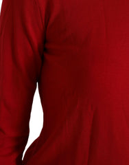 Dolce & Gabbana Radiant Red Wool Pullover Sweater