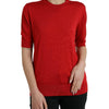 Dolce & Gabbana Silk Red Crew Neck Top