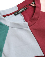 Dolce & Gabbana Multicolor Cotton Crew Neck Sweater