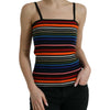 Dolce & Gabbana Chic Striped Spaghetti Strap Tank Top