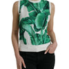 Dolce & Gabbana Silk Banana Leaf Print Tank Top