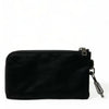 Dolce & Gabbana Elite Black Nylon & Leather Pouch with Logo Detail