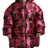 Dolce & Gabbana Elegant Rose Print Quilted Jacket