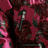 Dolce & Gabbana Elegant Rose Print Quilted Jacket