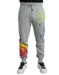 Dolce & Gabbana Chic Grey Skinny Cotton Joggers