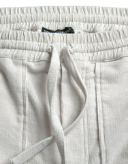 Beige Cotton Corduroy Men's Bermuda Shorts