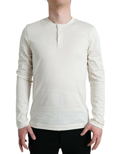 Dolce & Gabbana Elegant Off White Cotton Sweater