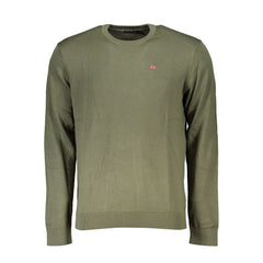 Green Cotton Men Sweater