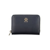 Tommy Hilfiger Sleek Blue Multipurpose Wallet with Zip Closure