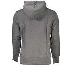 Elegant Gray Hooded Sweatshirt