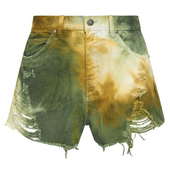 Green Cotton Women Short