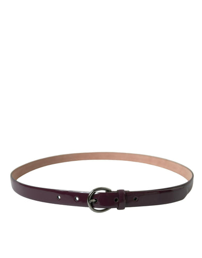 Dolce & Gabbana Elegant Maroon Leather Waist Belt