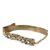 Dolce & Gabbana Gold-Tone Crystal Embellished Waist Belt