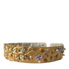 Dolce & Gabbana Elegant Gold-Tone Faux Pearl Floral Belt