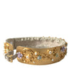 Dolce & Gabbana Elegant Gold-Tone Faux Pearl Floral Belt