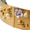 Dolce & Gabbana Elegant Gold-Tone Faux Pearl Floral Belt