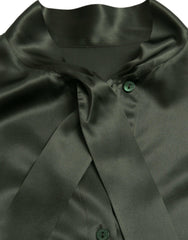 Elegant Silk Ascot Collar Blouse