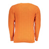 U.S. Grand Polo Orange Diamond Pattern Crew Neck Sweater