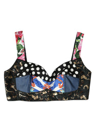 Floral Patchwork Bustier Crop Top