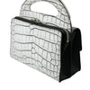 Balenciaga Metallic Silver Alligator Leather Mini Bag