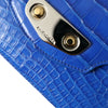 Balenciaga Alligator Skin Mini Shoulder Bag - Elegant Blue