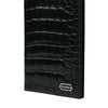 Dolce & Gabbana Black Exotic Skin Leather Long Bifold Passport Holder