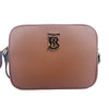 Burberry Small Leather Tan Camera Crossbody TB Logo Bag