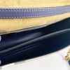 Burberry Macken Small Regency Blue House Check Leather Crossbody Bag