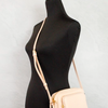 Burberry Small Branded Peach Pink Grainy Leather Camera Crossbody Bag