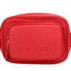 Burberry Small Branded Bright Red Grainy Leather Camera Crossbody Bag