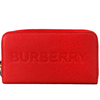 Burberry Elmore Red Embossed Logo Leather Continental Clutch Wallet