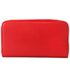 Burberry Elmore Red Embossed Logo Leather Continental Clutch Wallet