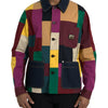 Dolce & Gabbana Multicolor Patchwork Cotton Collared Jacket