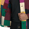 Dolce & Gabbana Multicolor Patchwork Cotton Collared Jacket