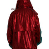 Dolce & Gabbana Red Nylon Hooded Pullover Sweatshirt Jacket