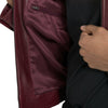 Dolce & Gabbana Maroon Exotic Leather Zip Biker Coat Jacket