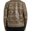 Dolce & Gabbana Beige Exotic Leather Biker Blouson Jacket