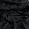 Dolce & Gabbana Black Polyester Hooded Long Windbreaker Jacket