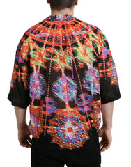 Multicolor Luminarie Print Cotton T-shirt