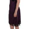 Dolce & Gabbana Elegant Purple Silk Lace Shift Dress