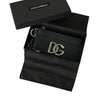 Dolce & Gabbana Black Calfskin Leather DG Logo Card Holder Wallet Men