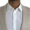 Dolce & Gabbana Beige MARTINI Single Breasted Coat Blazer