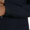 Dolce & Gabbana Dark Blue Wool Single Breasted Coat Blazer