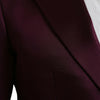 Dolce & Gabbana Maroon Silk Single Breasted Coat Blazer