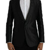 Dolce & Gabbana Black MARTINI Single Breasted Coat Blazer